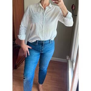 Not for Sale/Do Not buy 
NYDJ Long Sleeve Pintuck Linen Button Up Shirt Size Sm